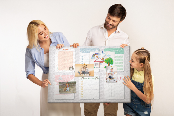 Cork board Colorful notes