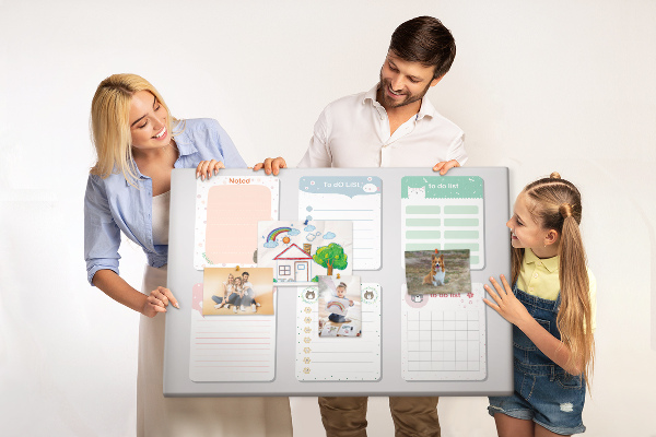 Cork board Colorful notes