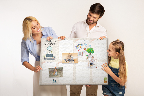 Cork display board Weekly planner