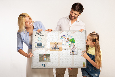 Cork display board Weekly planner