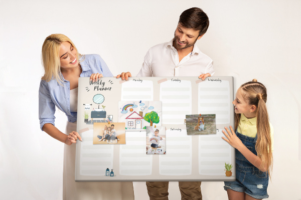 Cork display board Weekly planner