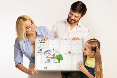 Cork display board Weekly planner
