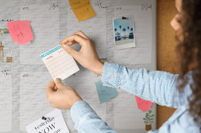 Cork board Cozy weekly planner