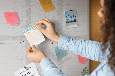 Cork board Cozy weekly planner