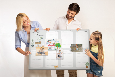Cork board Cozy weekly planner