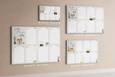 Cork board Cozy weekly planner
