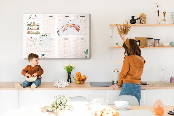 Cork display board Weekly planner
