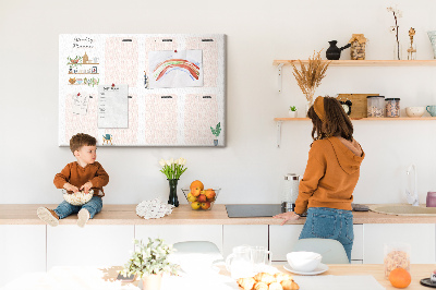 Cork display board Weekly planner