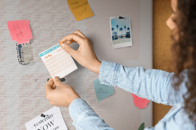 Cork display board Weekly planner