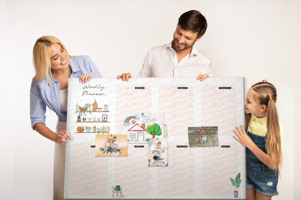 Cork display board Weekly planner