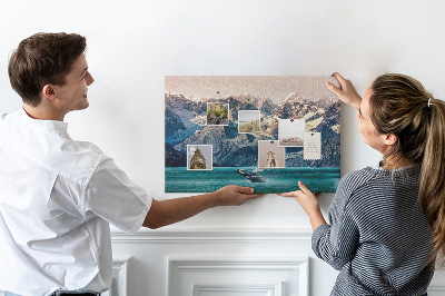 Cork memo board Whale water