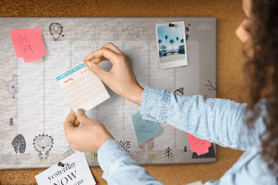 Cork board Weekly plan