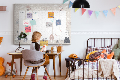 Cork display board Animal planner