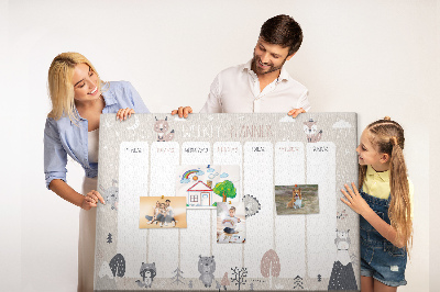 Cork display board Animal planner