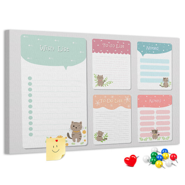 Cork memo board Wishlist
