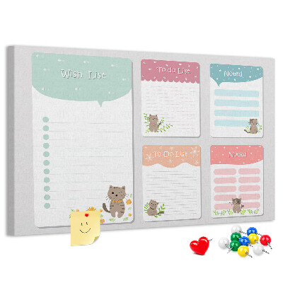 Cork memo board Wishlist