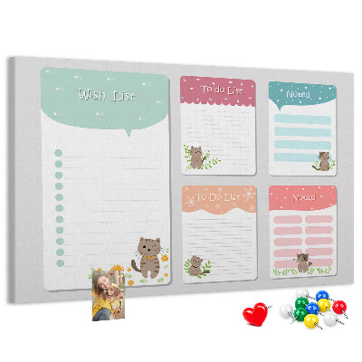 Cork memo board Wishlist