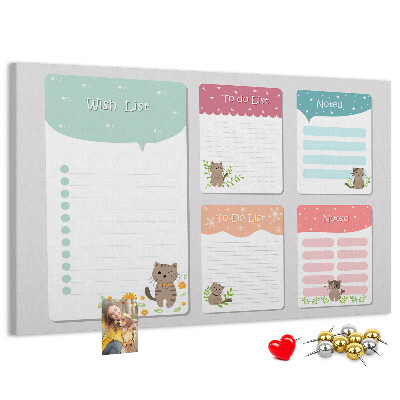 Cork memo board Wishlist