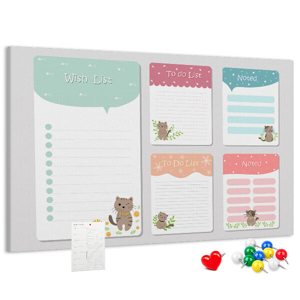 Cork memo board Wishlist