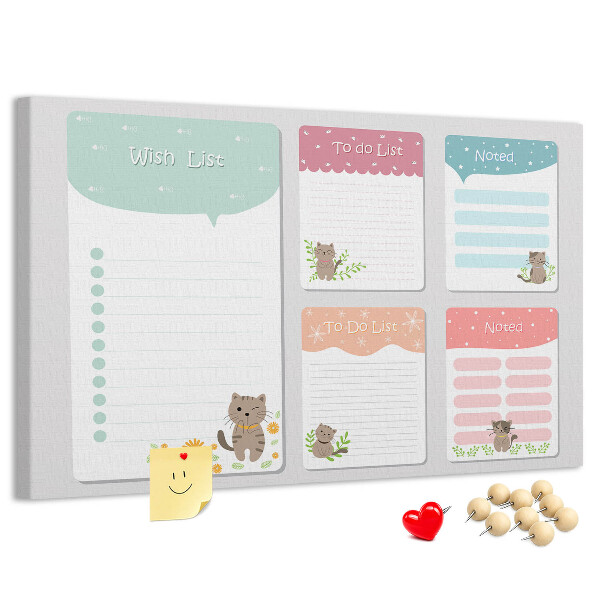 Cork memo board Wishlist
