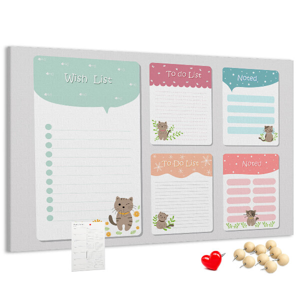 Cork memo board Wishlist