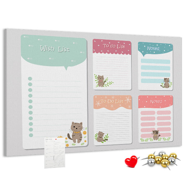 Cork memo board Wishlist