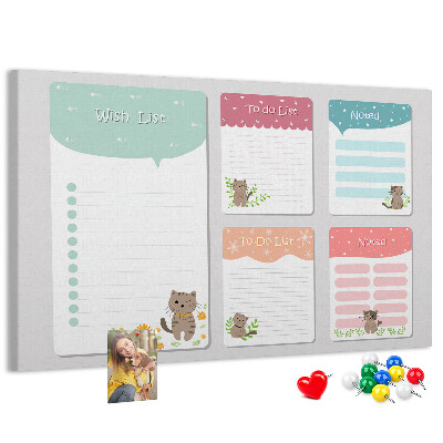 Cork memo board Wishlist