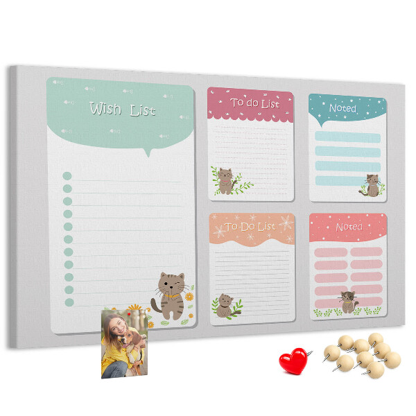 Cork memo board Wishlist