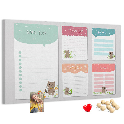 Cork memo board Wishlist