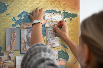Cork board Old world map