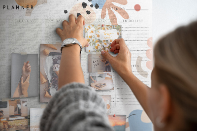 Cork display board Full week planner