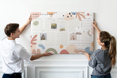 Cork display board Full week planner