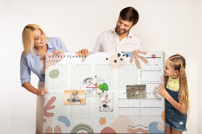 Cork display board Full week planner