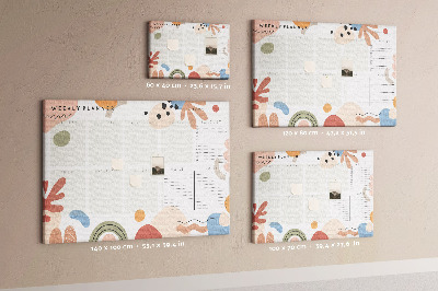 Cork display board Full week planner