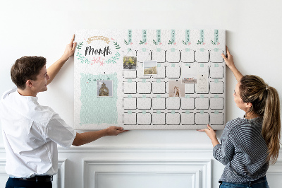 Cork memo board Monthly planner