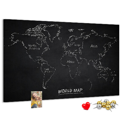 Cork board World map countries