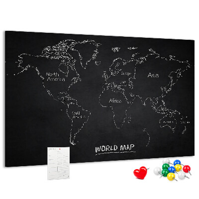 Cork board World map countries