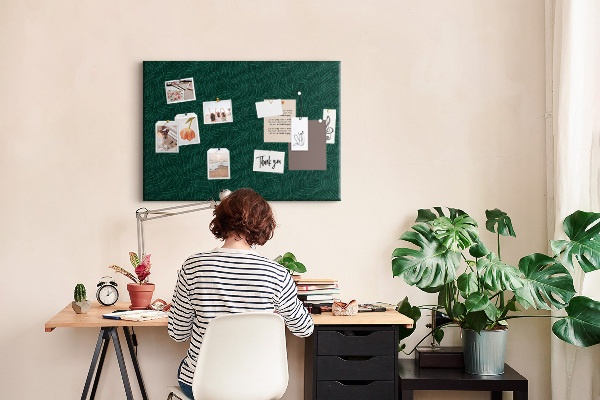 Cork display board Leaf pattern