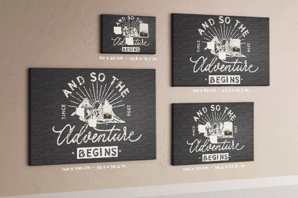 Cork memo board Adventure quote