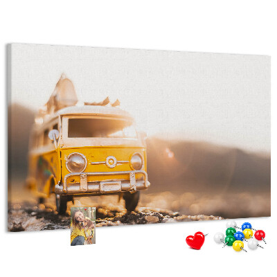 Cork memo board Car vacation