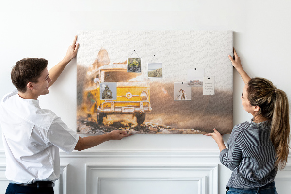 Cork memo board Car vacation
