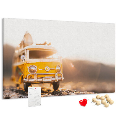 Cork memo board Car vacation
