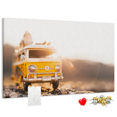 Cork memo board Car vacation