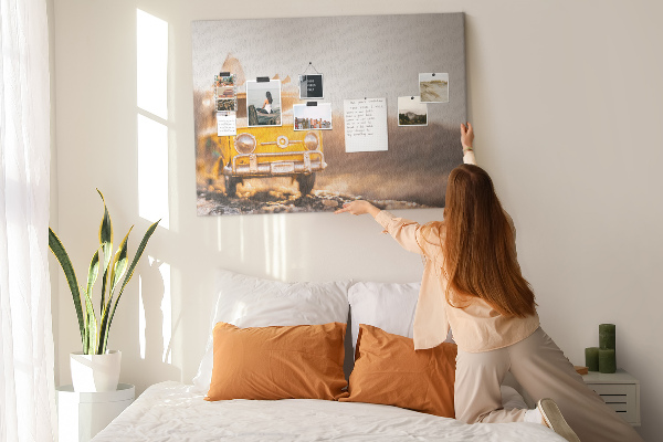 Cork memo board Car vacation