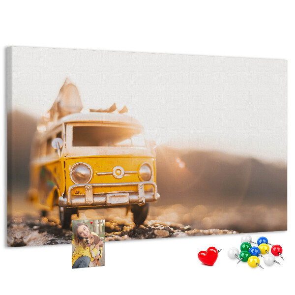 Cork memo board Car vacation