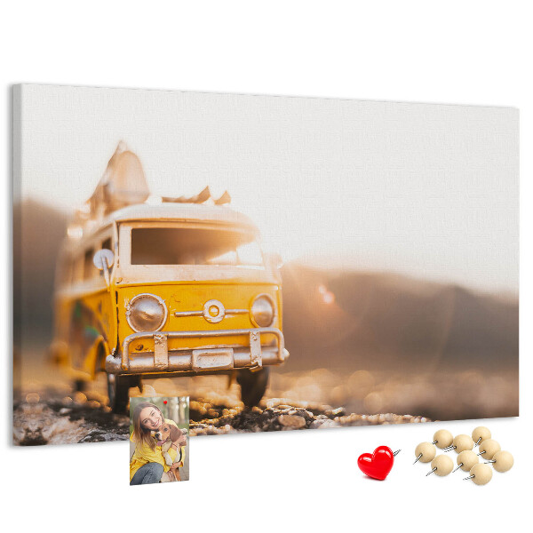 Cork memo board Car vacation