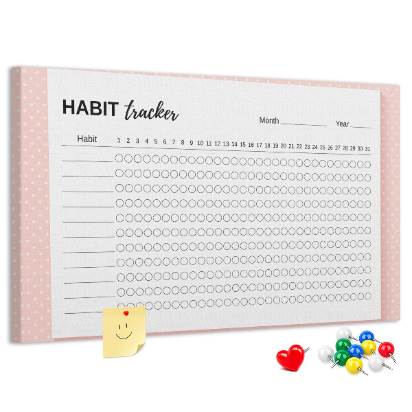 Cork board Habit tracker