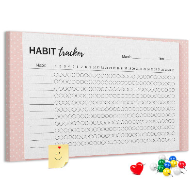 Cork board Habit tracker