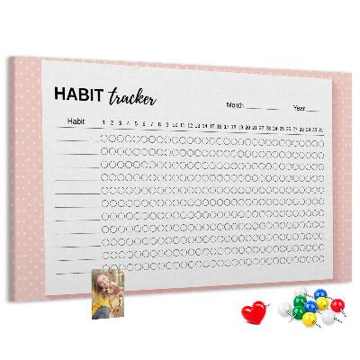 Cork board Habit tracker