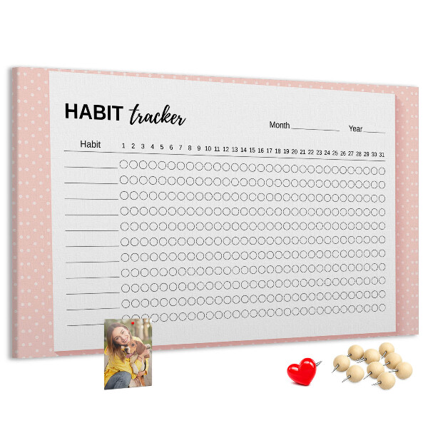 Cork board Habit tracker